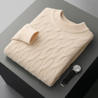 Leon Men's Jacquard Cashmere Sweater