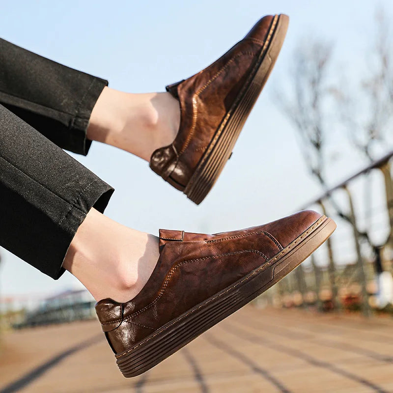 Men’s Genuine Leather Shoes – Classic Lace-Up Dress Shoes