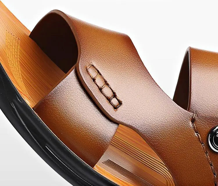 Avenwood Men Cushioned Leather Sandals