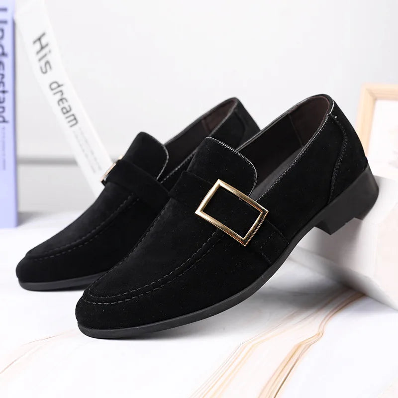 Suede Signature Men Classic All Day Buckle Loafers