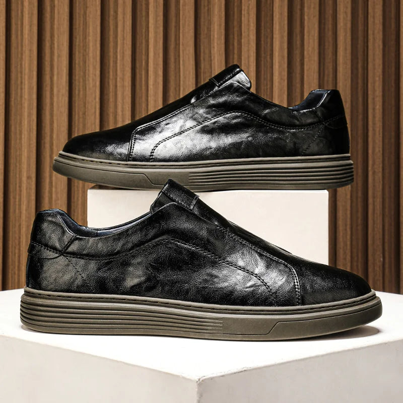 Men’s Genuine Leather Shoes – Classic Lace-Up Dress Shoes