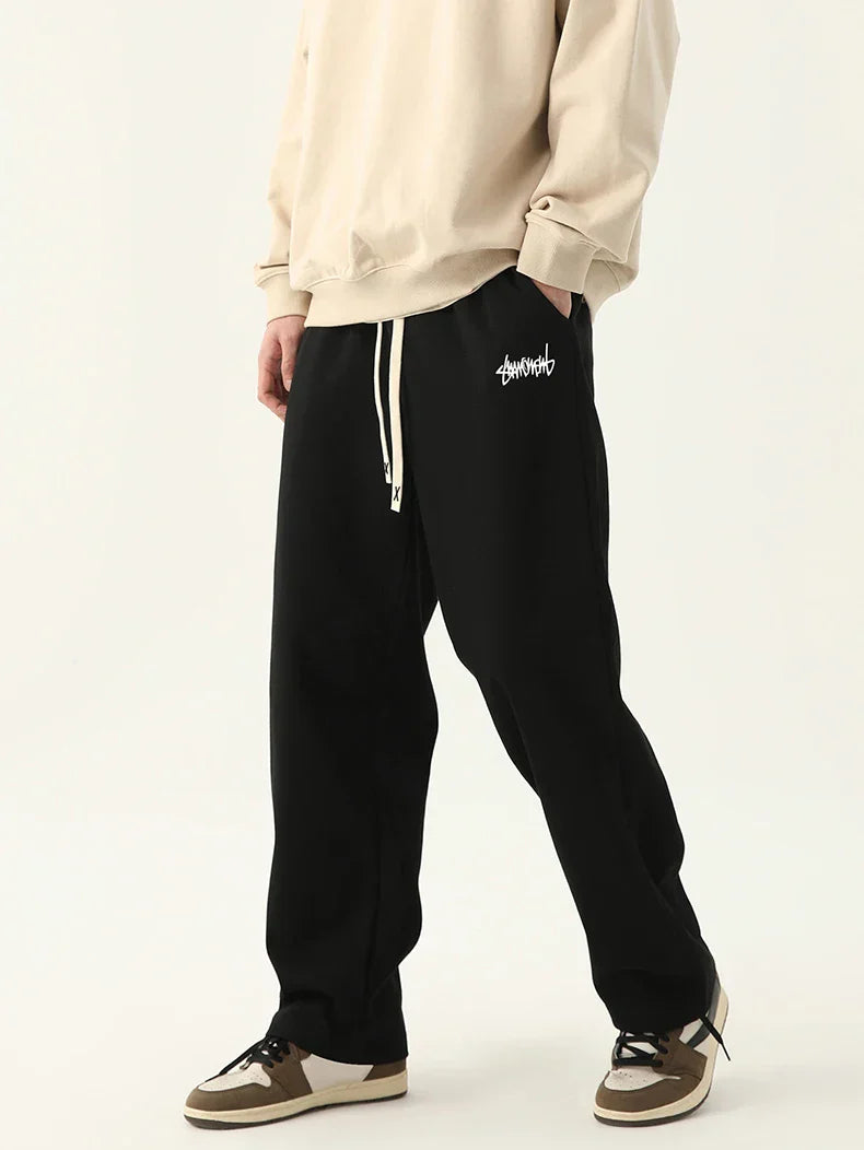 Men’s Straight Fit Joggers – Casual Drawstring Pants with Comfortable Relaxed Style