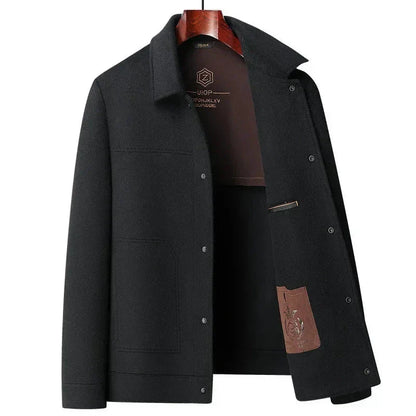 Newport Wool Jacket – Men's Brushed Wool-Blend Coat for Warmth and Style