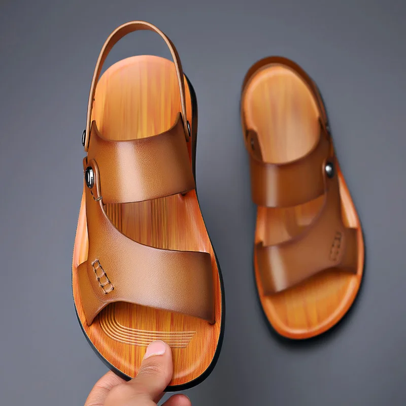Avenwood Men Cushioned Leather Sandals