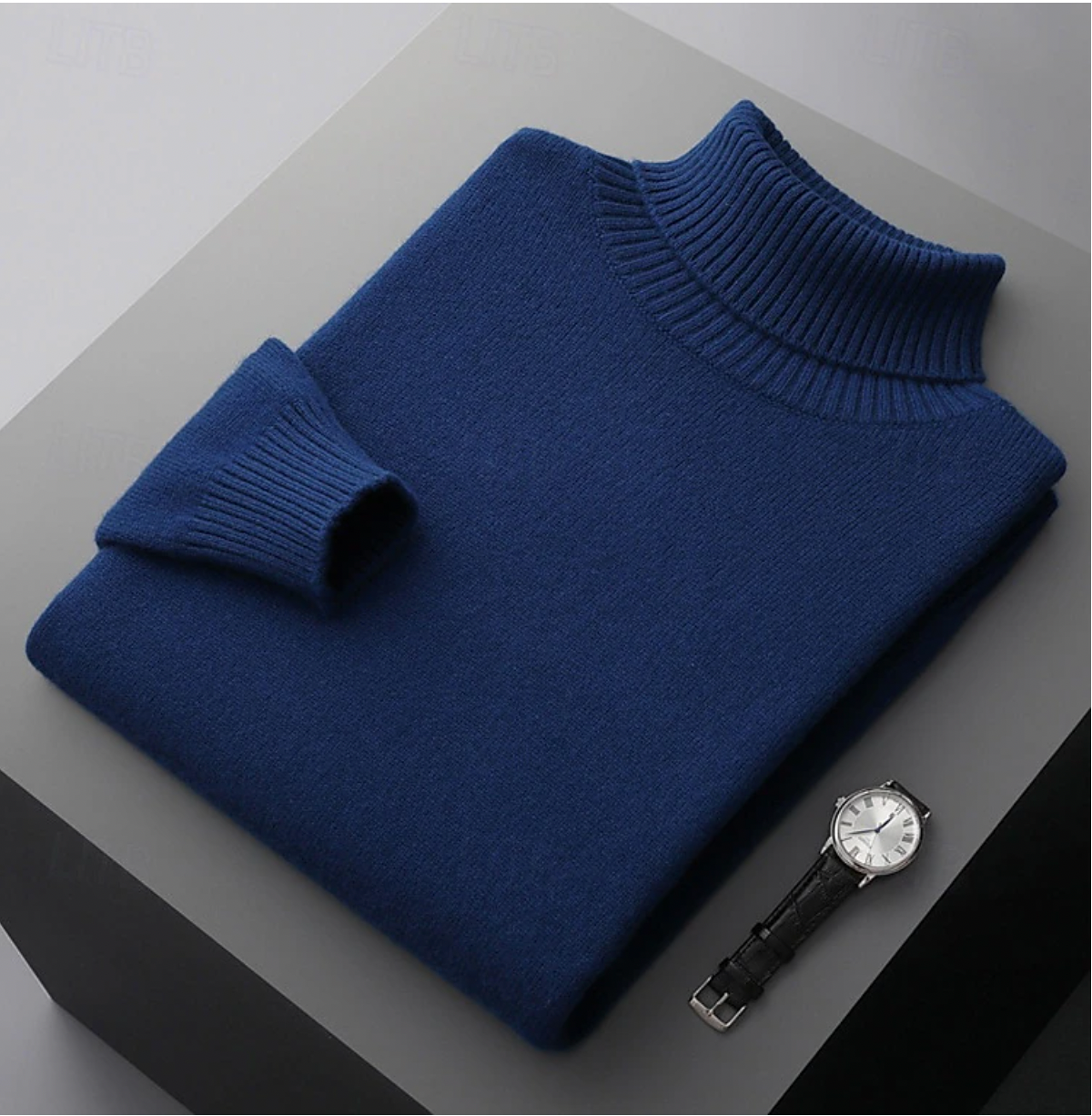 Men’s Merino Wool Turtleneck – Classic Warm Sweater for Casual and Formal Wear