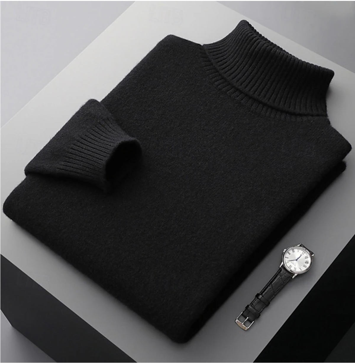 Men’s Merino Wool Turtleneck – Classic Warm Sweater for Casual and Formal Wear