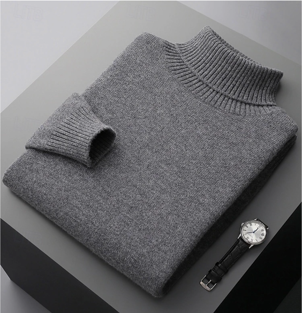 Men’s Merino Wool Turtleneck – Classic Warm Sweater for Casual and Formal Wear