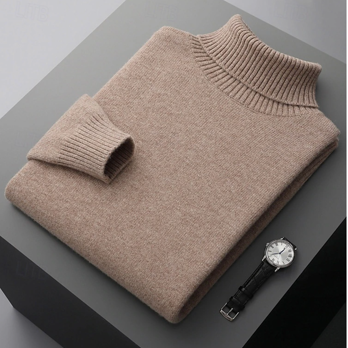 Men’s Merino Wool Turtleneck – Classic Warm Sweater for Casual and Formal Wear