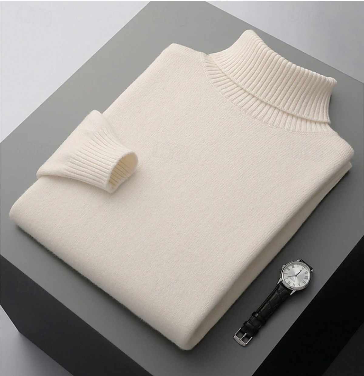 Men’s Merino Wool Turtleneck – Classic Warm Sweater for Casual and Formal Wear