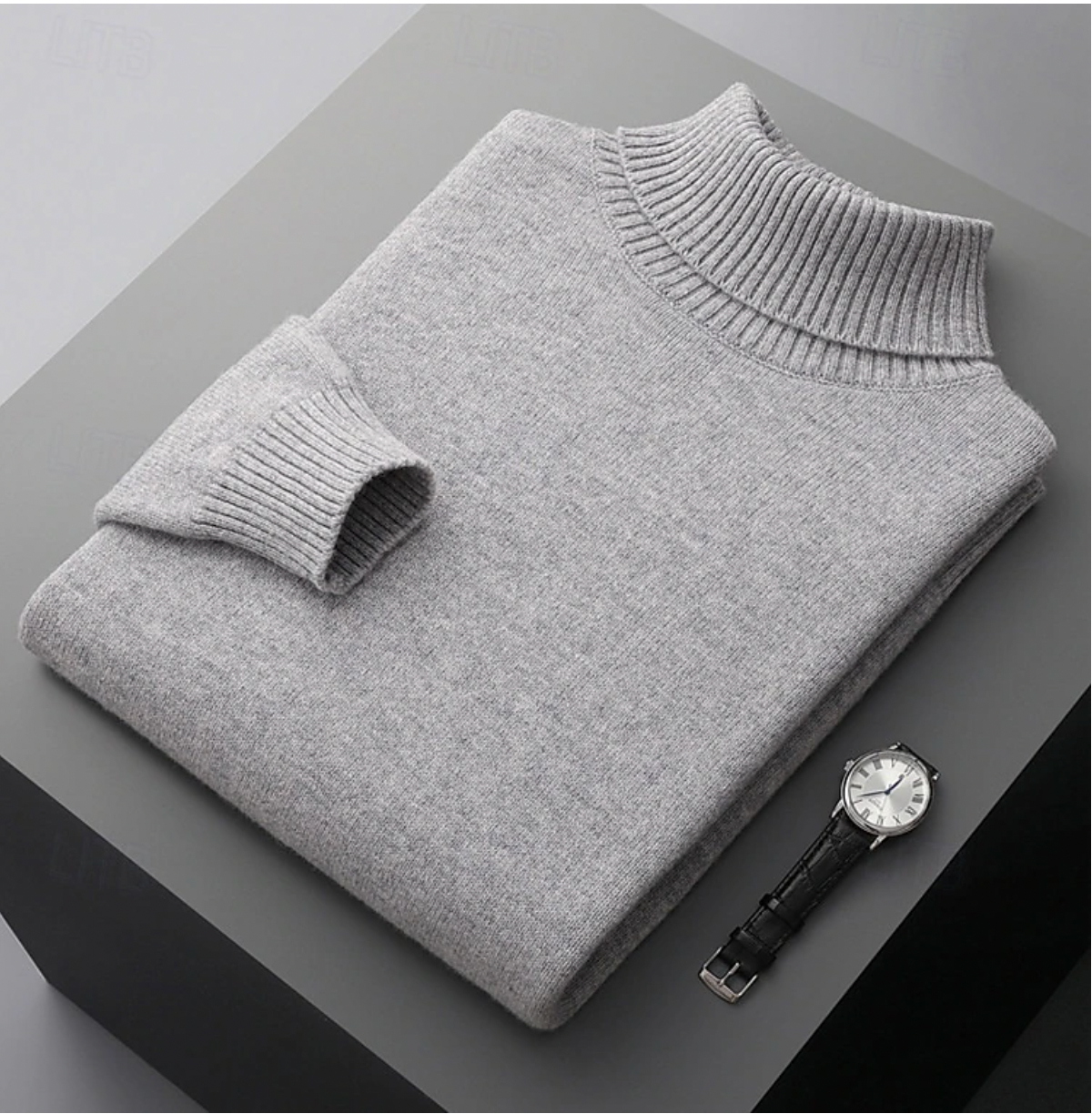 Men’s Merino Wool Turtleneck – Classic Warm Sweater for Casual and Formal Wear