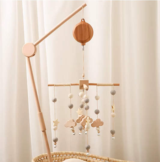 Baby Bed Bell Music Box Grain 360° Rotation