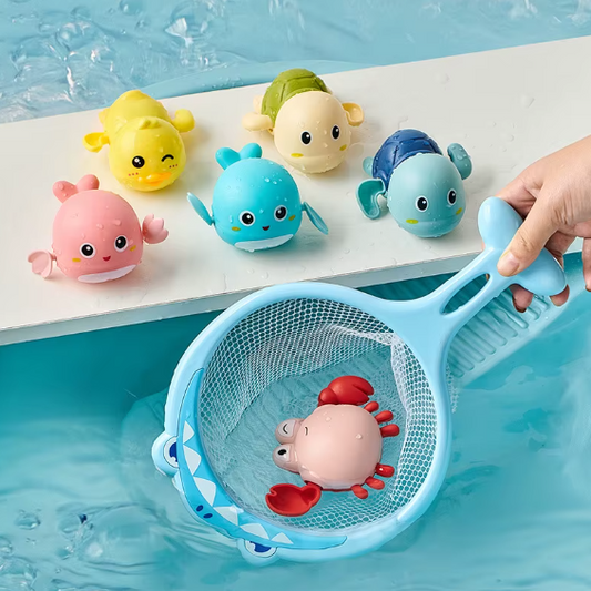 Baby Bath Kids Swimming Clockwork Dolls Play Water Fun Bathing Toy