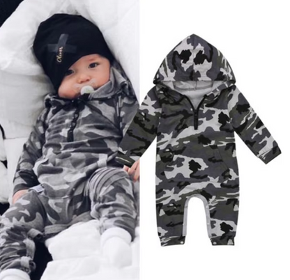 Camouflage Romper Newborn Baby Camo Long Sleeve Romper