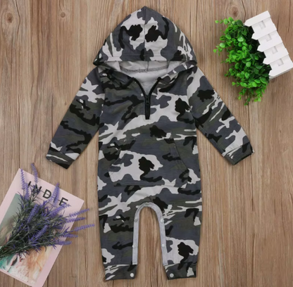 Camouflage Romper Newborn Baby Camo Long Sleeve Romper