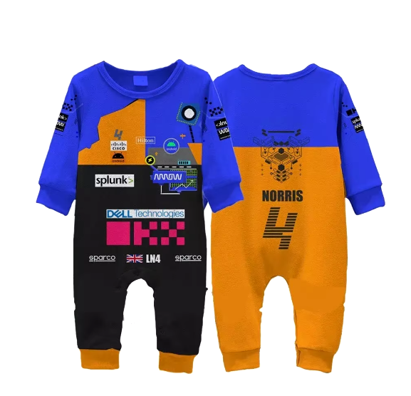 New F1 Racing Competition Baby Pure Cotton Jumpsuit