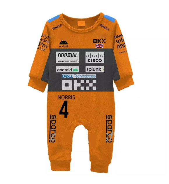 New F1 Racing Competition Baby Pure Cotton Jumpsuit