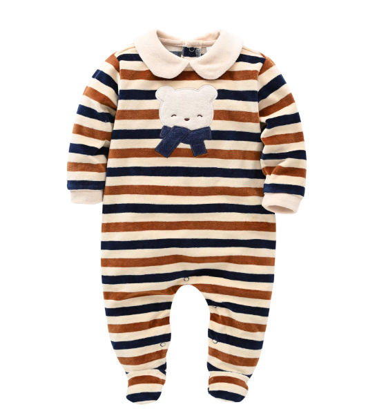 Stripe Cartoon Printing Baby Boys Clothes Newborn Overalls