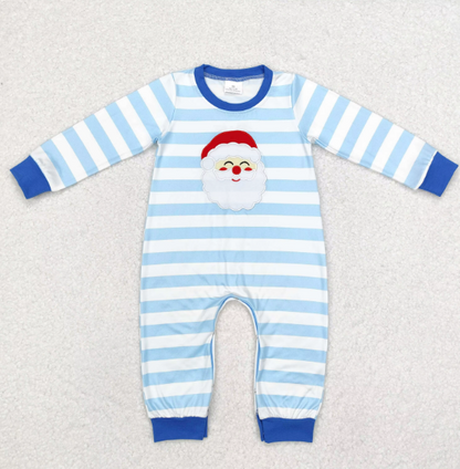 Newborn Christmas One Piece Baby Boy Embroidery Santa Romper