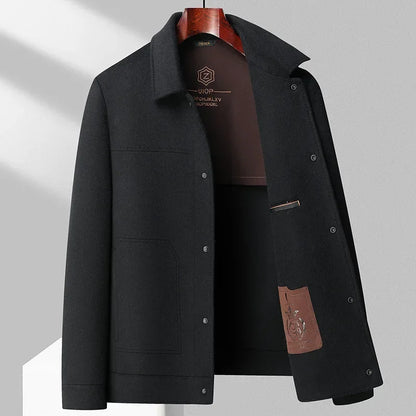 Newport Wool Jacket – Men's Brushed Wool-Blend Coat for Warmth and Style