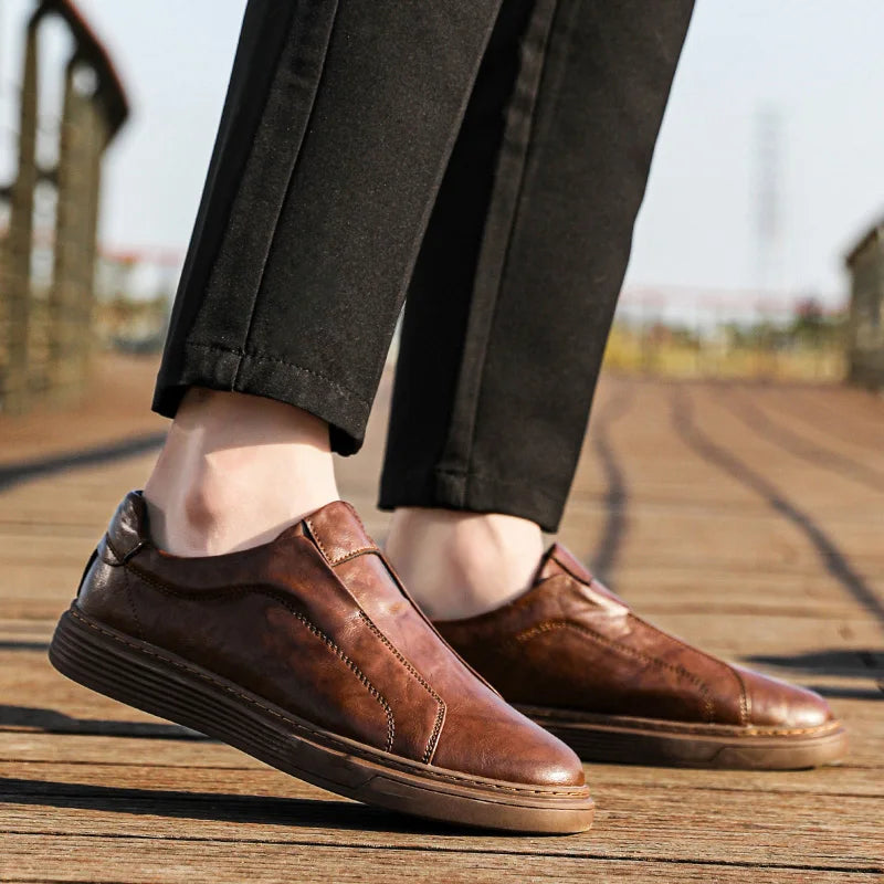 Men’s Genuine Leather Shoes – Classic Lace-Up Dress Shoes