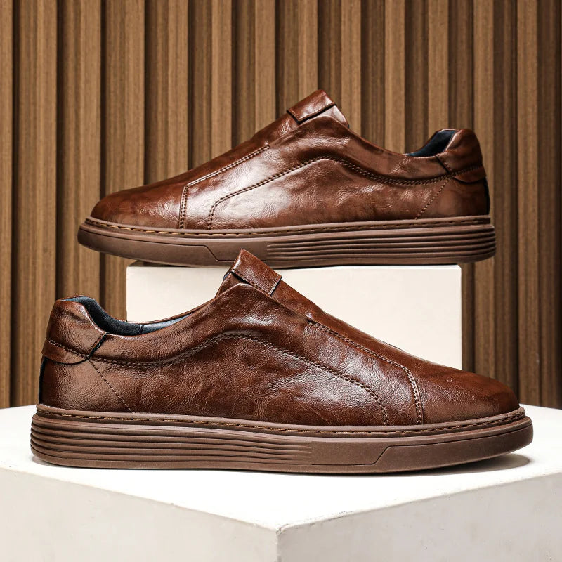 Men’s Genuine Leather Shoes – Classic Lace-Up Dress Shoes