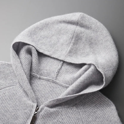 Royal Cashmere Merino Wool Zip-Up