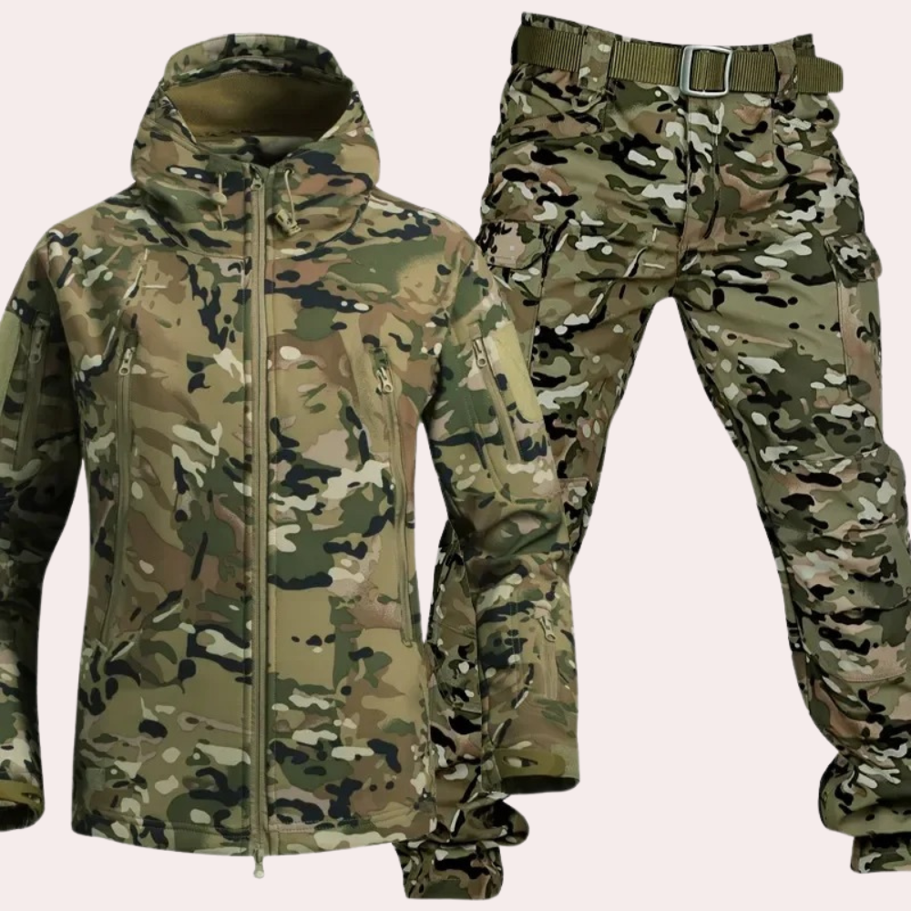 Men’s Two-Piece Outdoor Cargo Set – Tailored Jacket & Matching Trousers