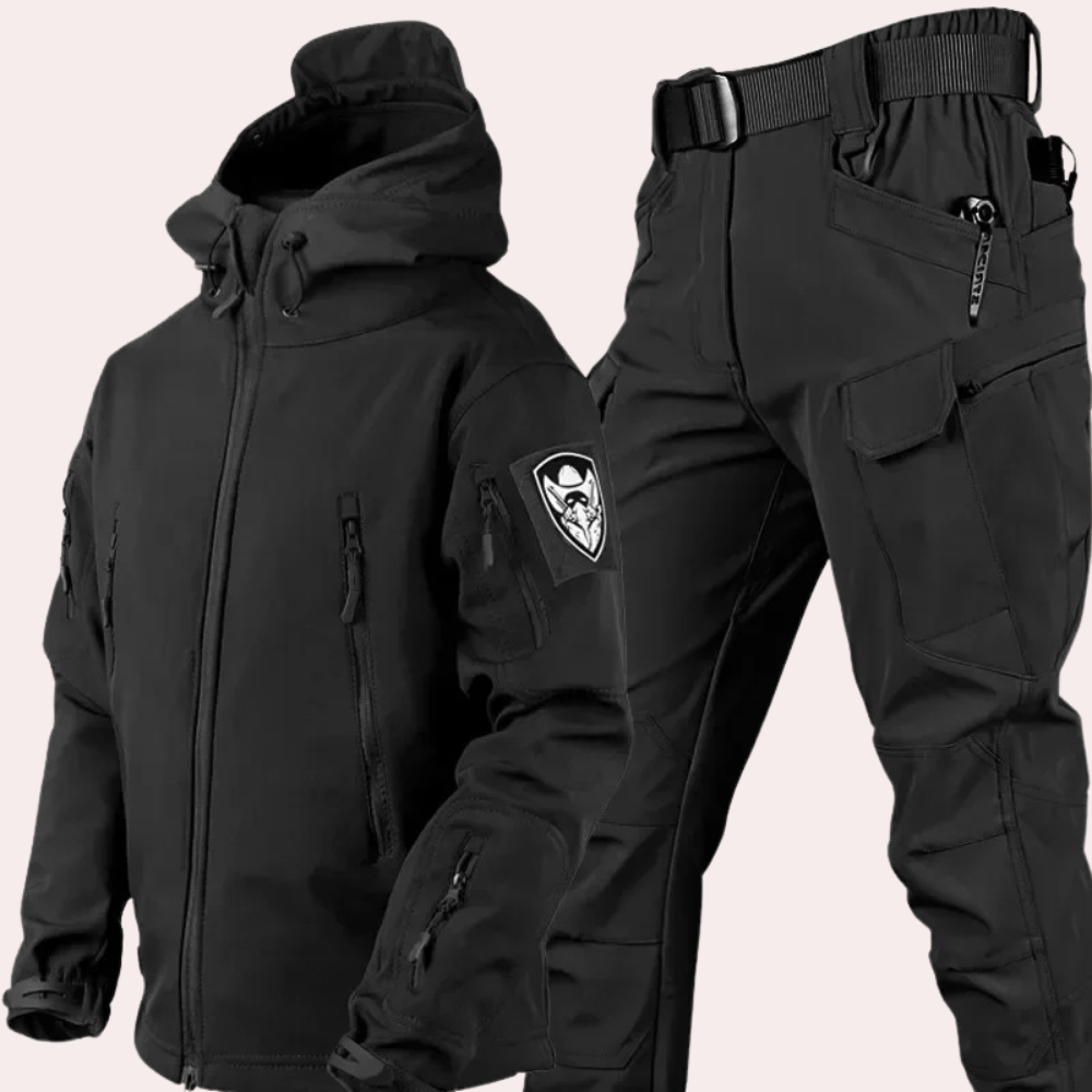 Men’s Two-Piece Outdoor Cargo Set – Tailored Jacket & Matching Trousers