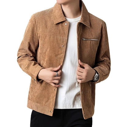 High-quality men's classic velvet transition jacket