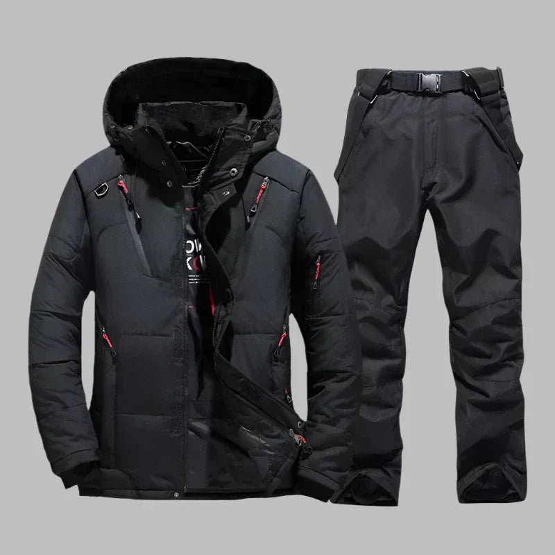 Arvid Men’s Waterproof Winter Set – Warm Puffer Jacket & Tactical Pants | 2-Piece Outdoor Suit