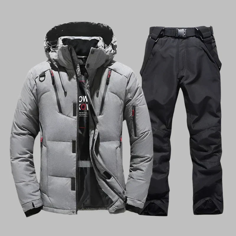 Arvid Men’s Waterproof Winter Set – Warm Puffer Jacket & Tactical Pants | 2-Piece Outdoor Suit