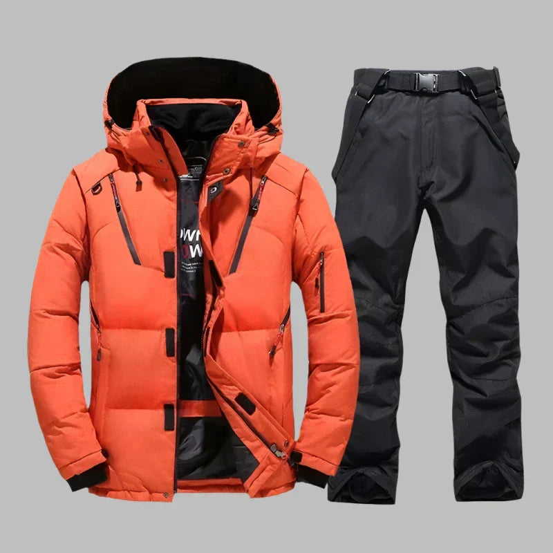 Arvid Men’s Waterproof Winter Set – Warm Puffer Jacket & Tactical Pants | 2-Piece Outdoor Suit
