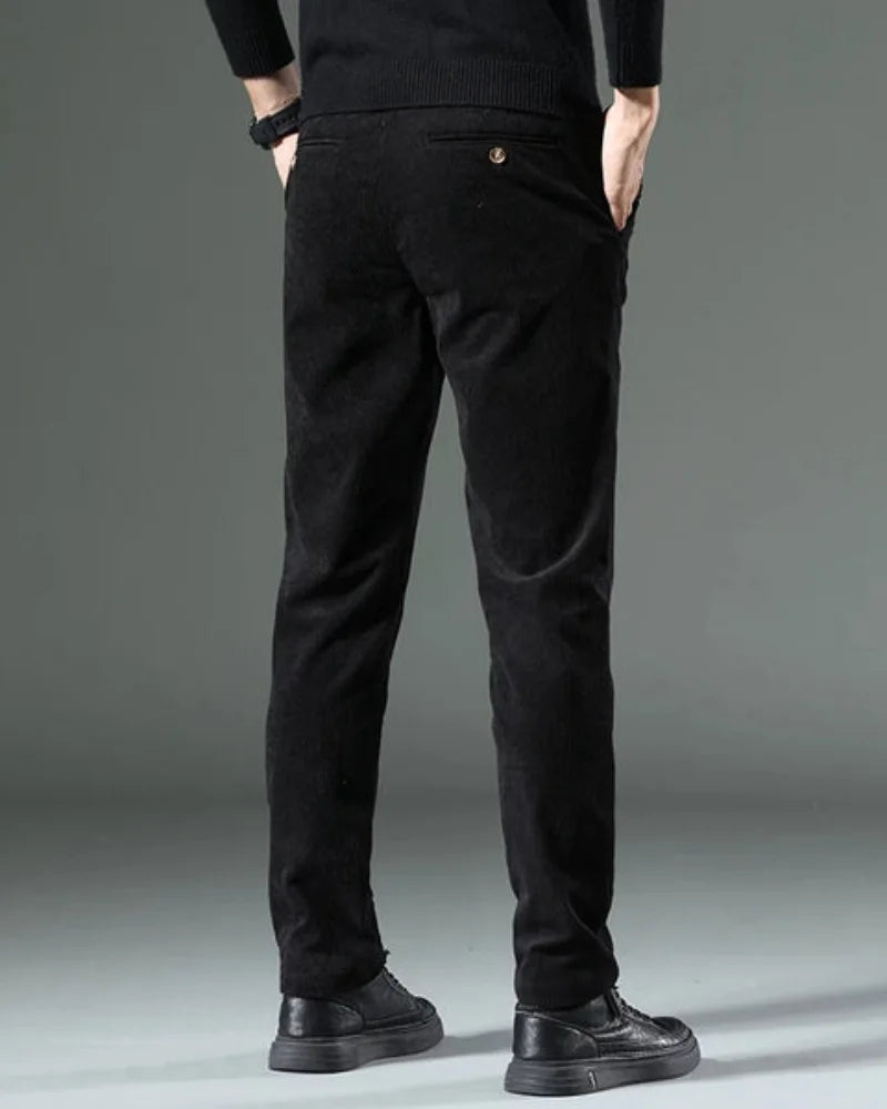 Charles Noble Corduroy Chinos – Men’s Slim Fit Trousers with Soft Textured Fabric