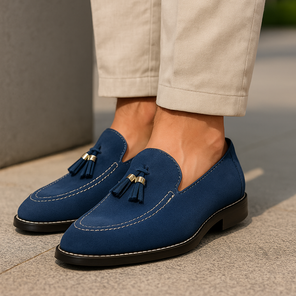 Men’s Suede Tassel Loafers – Timeless Elegance & Everyday Comfort