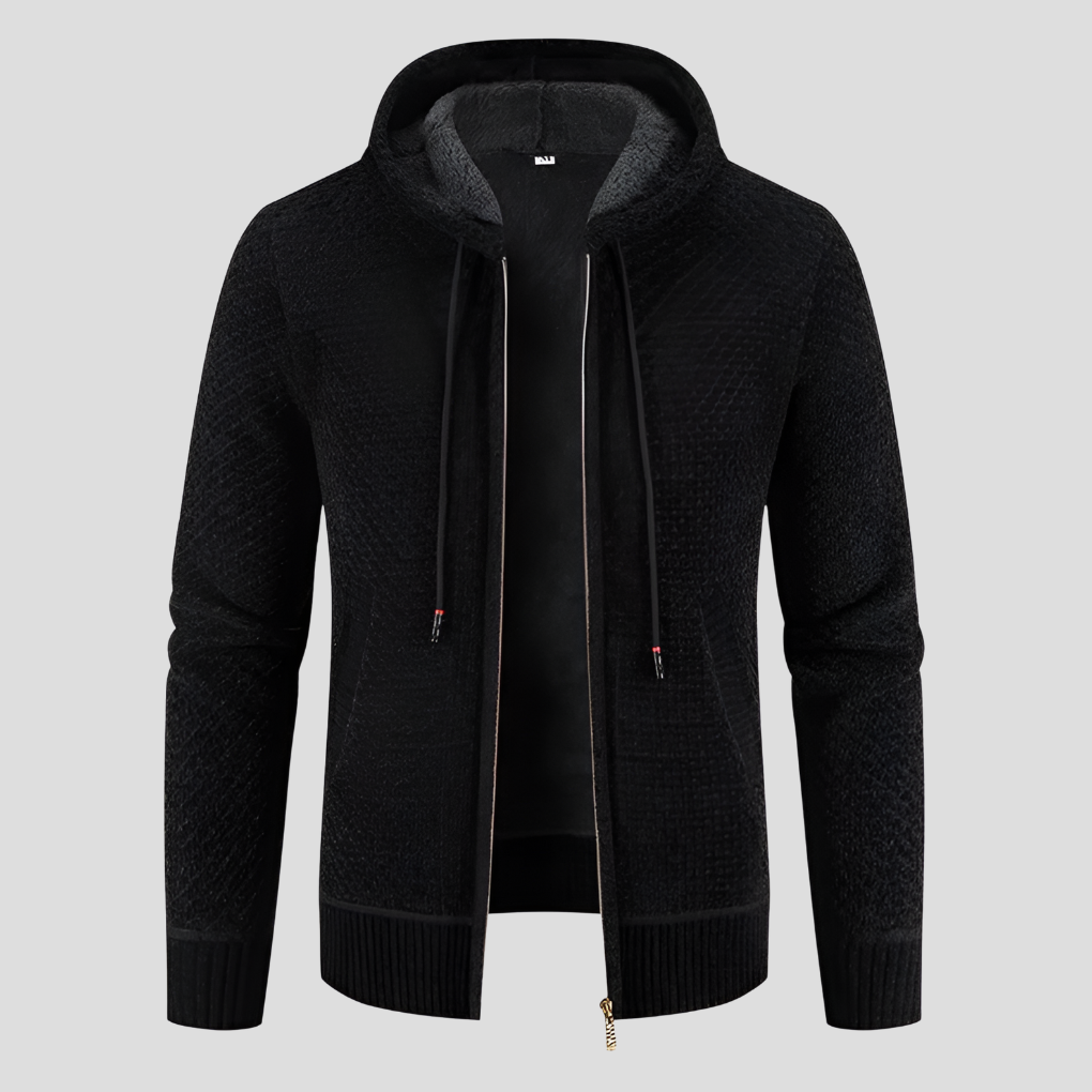 Men’s Hooded Zip-Up Vest – Long Sleeve Casual Jacket | Modern Everyday Comfort