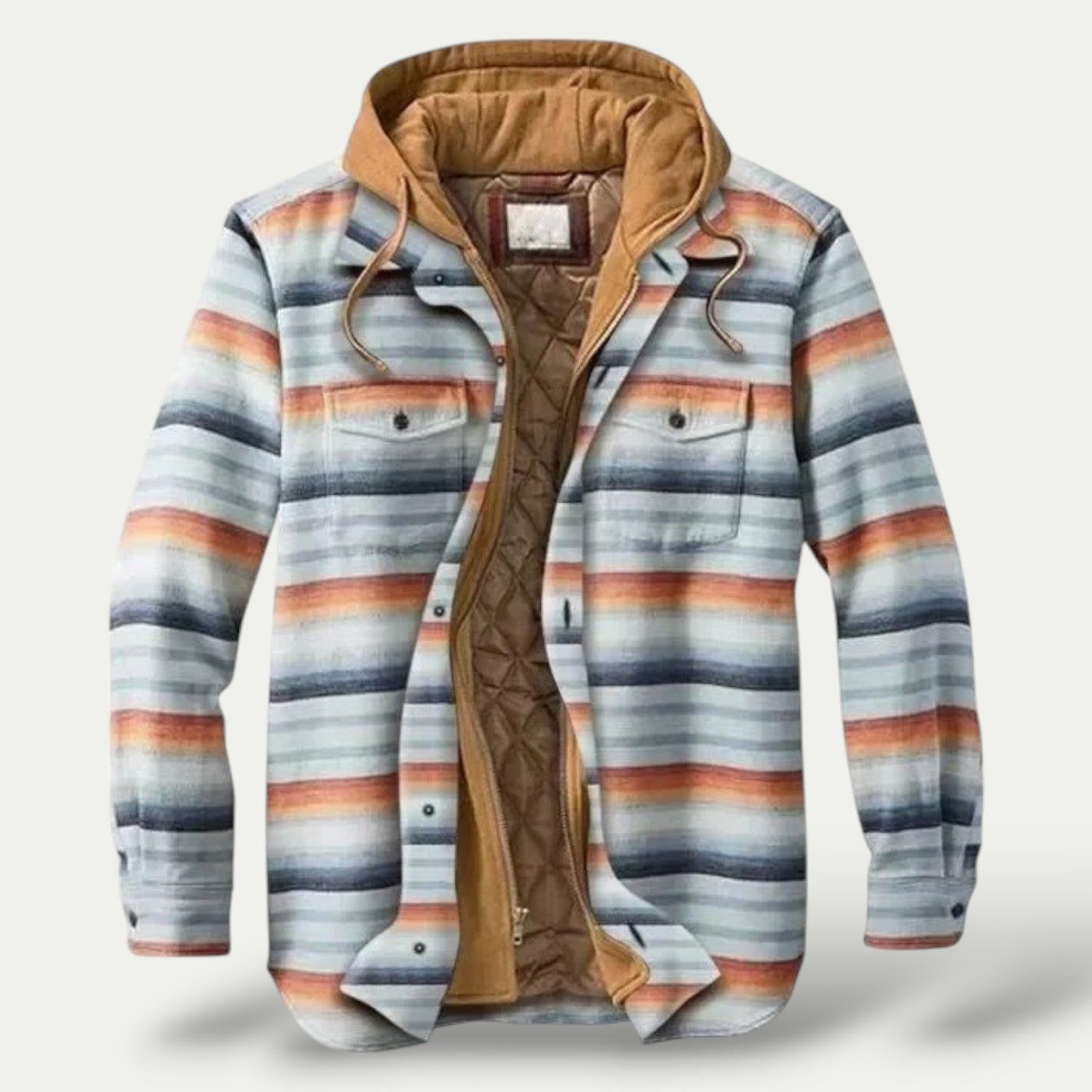 Leopold - Warm Fleece Jacket in Check Pattern