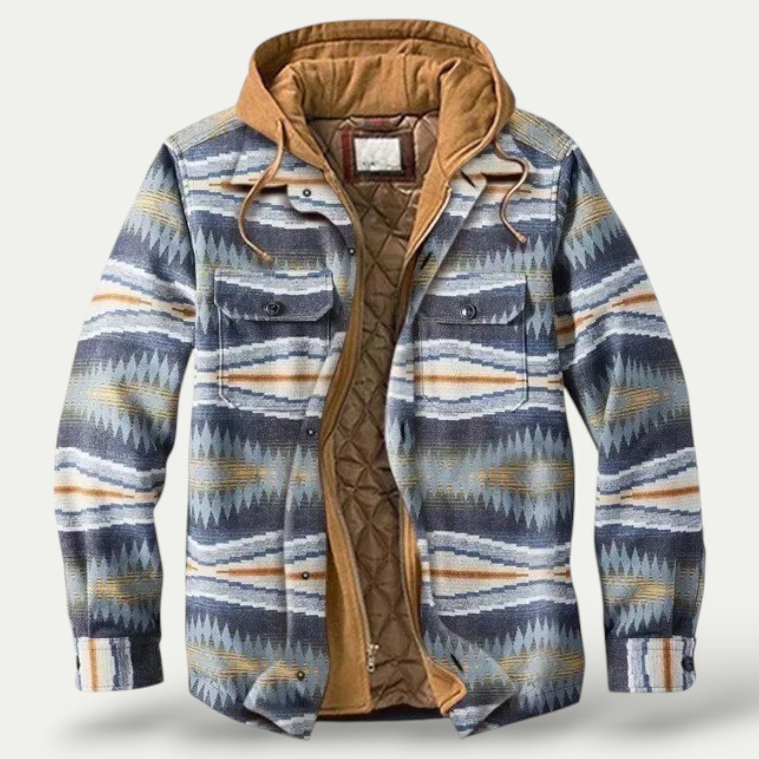 Leopold - Warm Fleece Jacket in Check Pattern