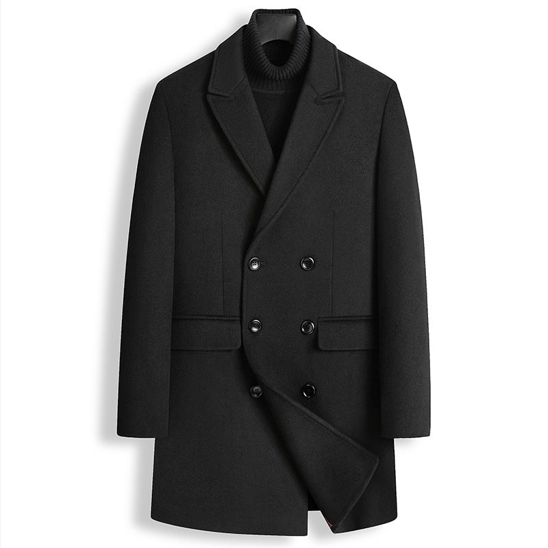 Luxury Long Wool Coat for Men – Tailored, Warm & Elegant