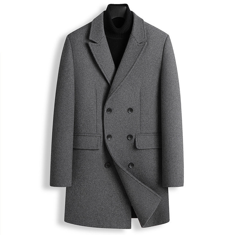 Luxury Long Wool Coat for Men – Tailored, Warm & Elegant