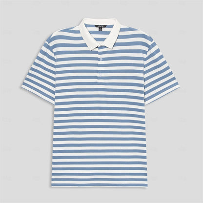 Stripes Casual Cable Knit Polo