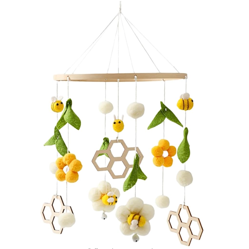 Charming Wooden Nursery Crib Mobile