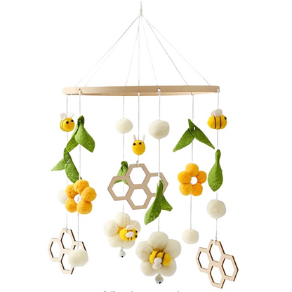 Charming Wooden Nursery Crib Mobile