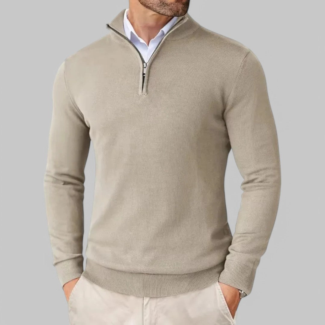 Old-Money Men Half Zip Autumn Jumper