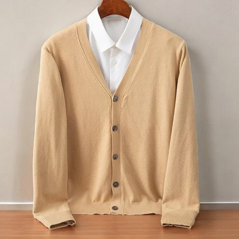 Santorini Men Classic Cashmere Cardigan