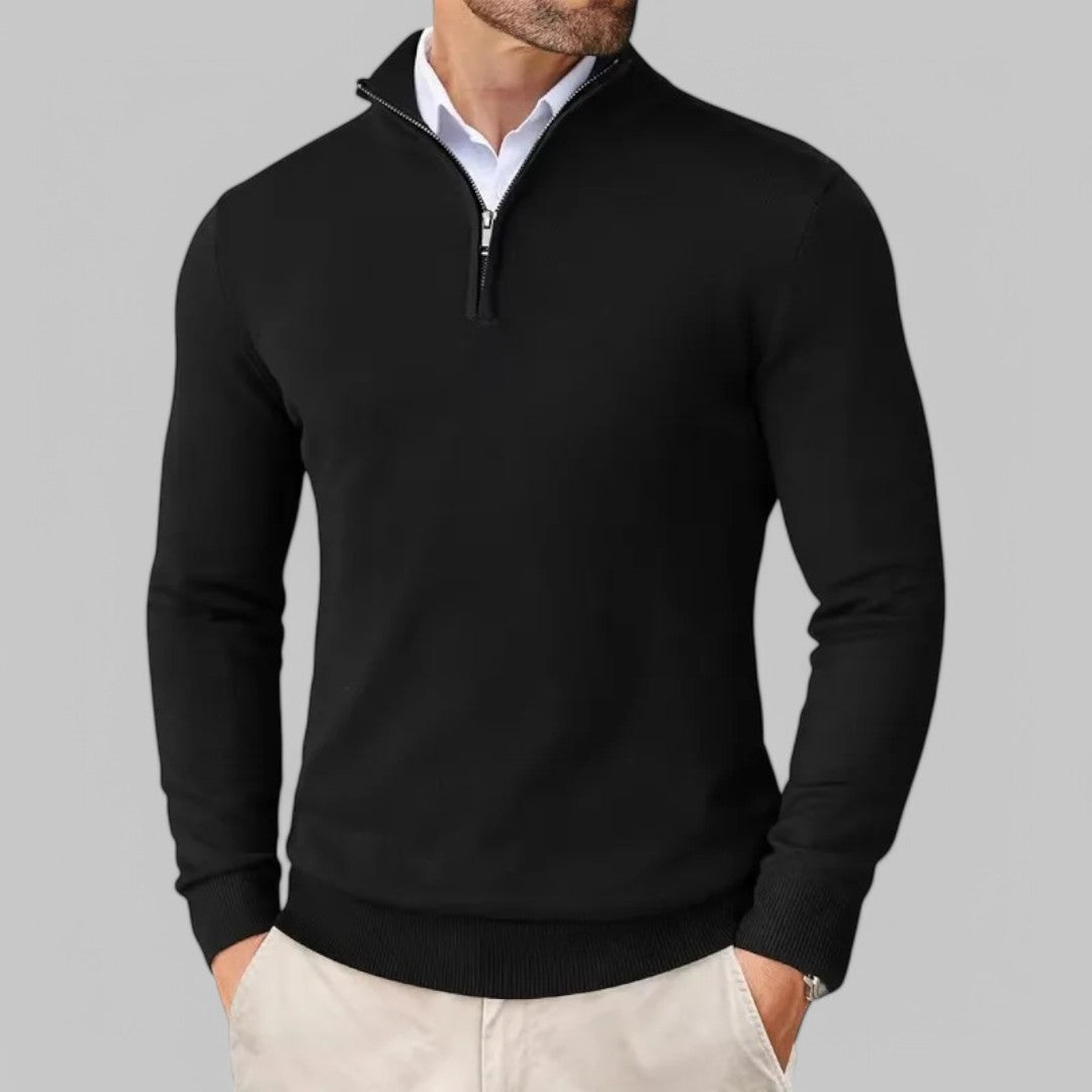Old-Money Men Half Zip Autumn Jumper