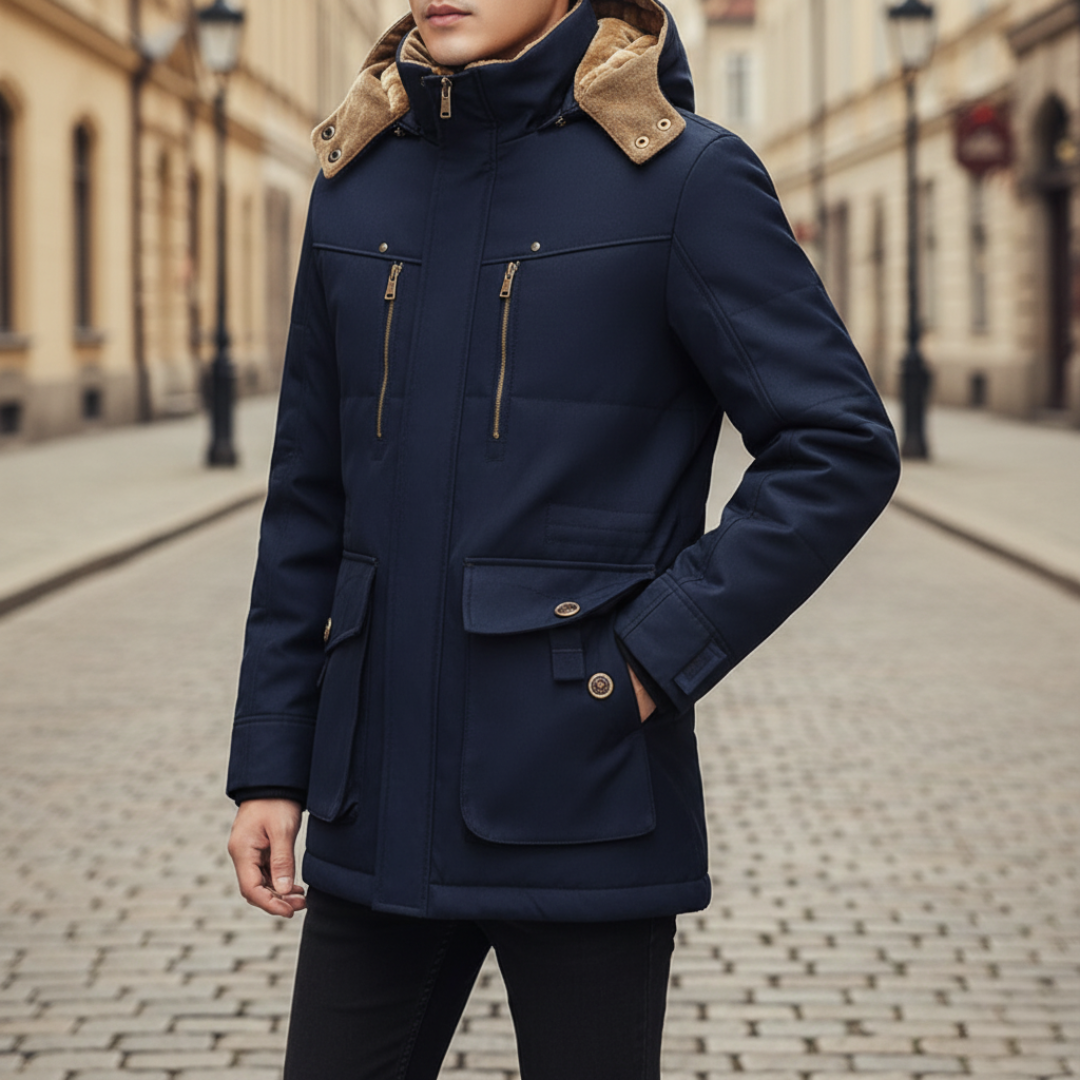 Men’s Winter Hooded Jacket – Warm & Comfortable Coat | Everyday Cold-Weather Wear