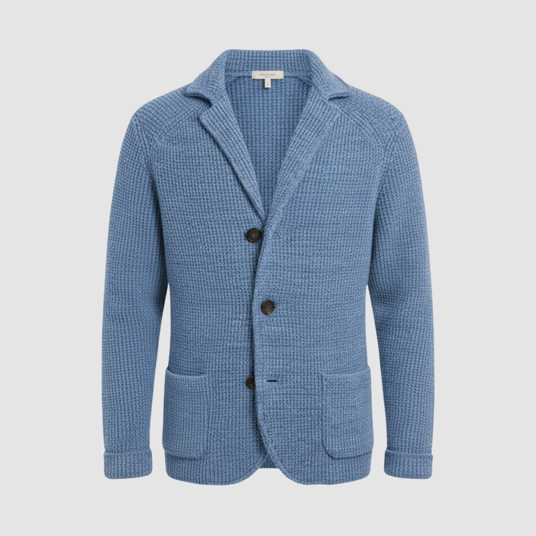 Men’s Honeycomb Knit Blazer – Tailored Soft Jacket | Italian Smart-Casual Elegance