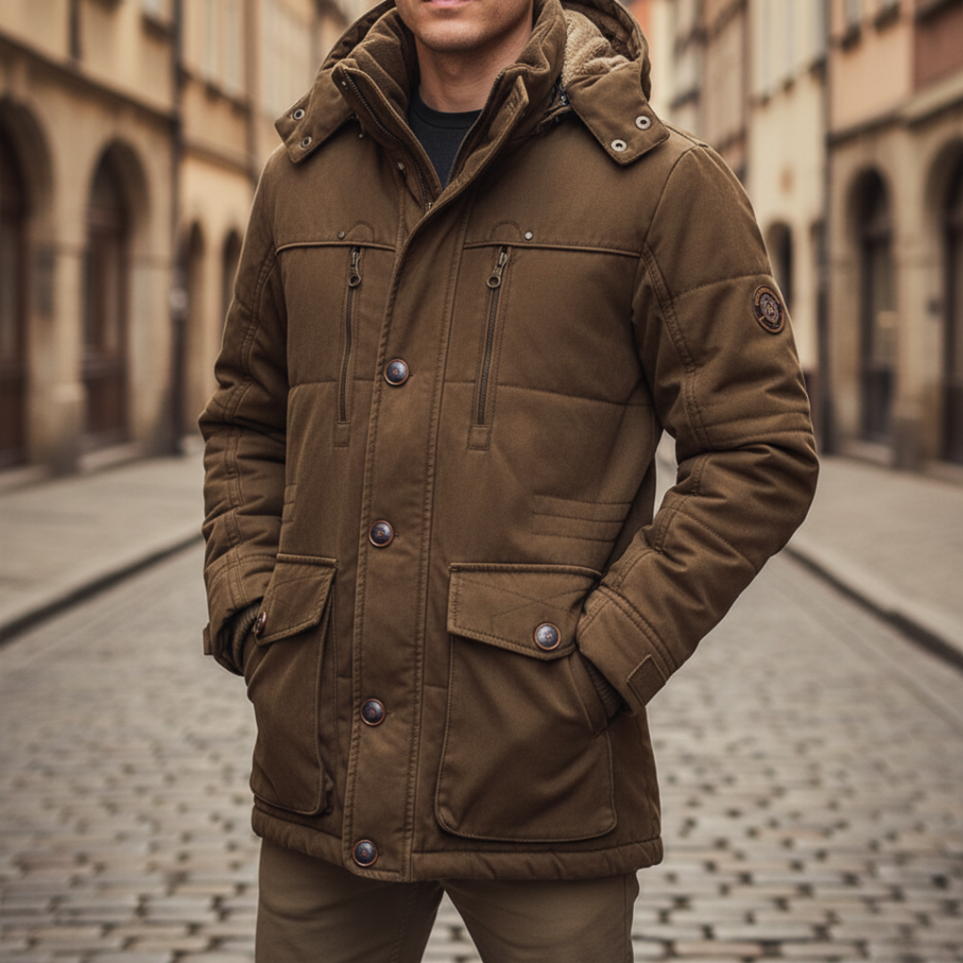 Men’s Winter Hooded Jacket – Warm & Comfortable Coat | Everyday Cold-Weather Wear