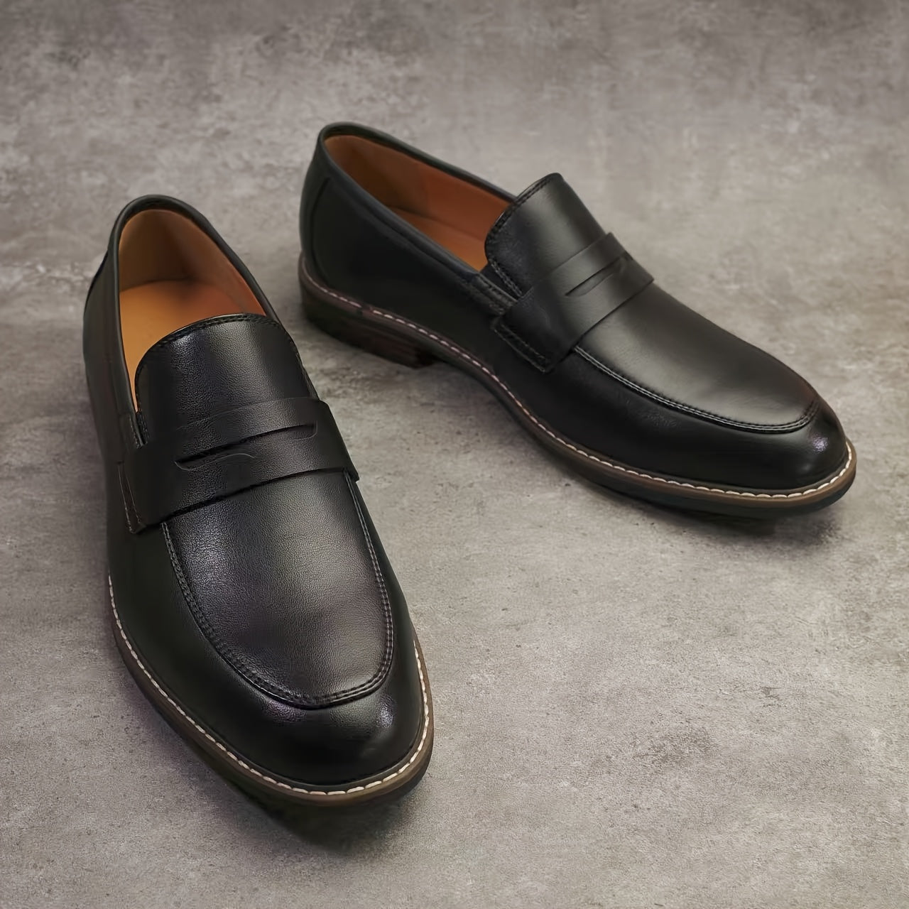 Men’s Slip-On Dress Loafers –  Footwear with Non-Slip Sole