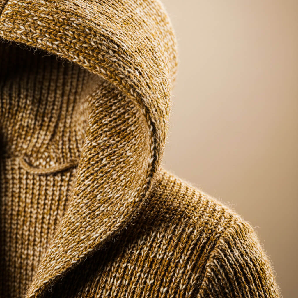 Adrian Wool Knit Hooded Men Cardigan